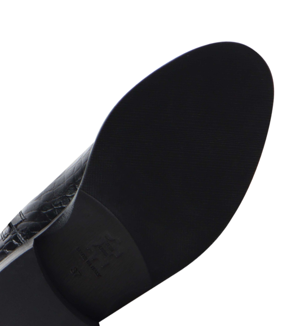 Izella støvler, sort krokodille