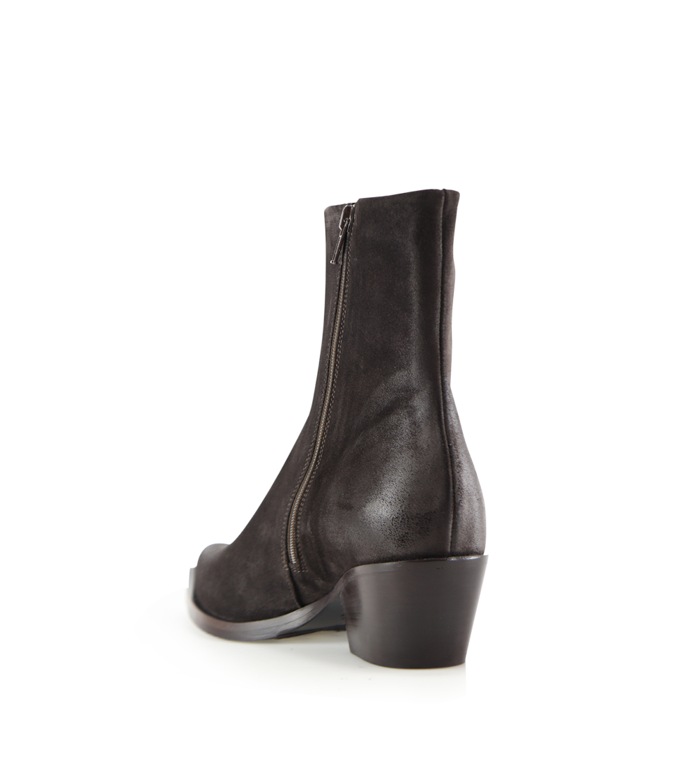Lucy 50 boots, dark brown suede