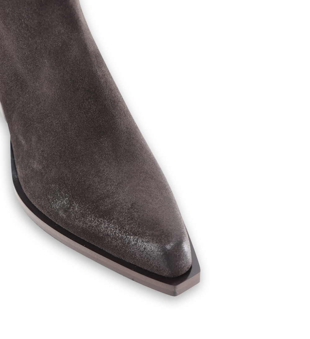 Lucy 50 boots, dark brown suede