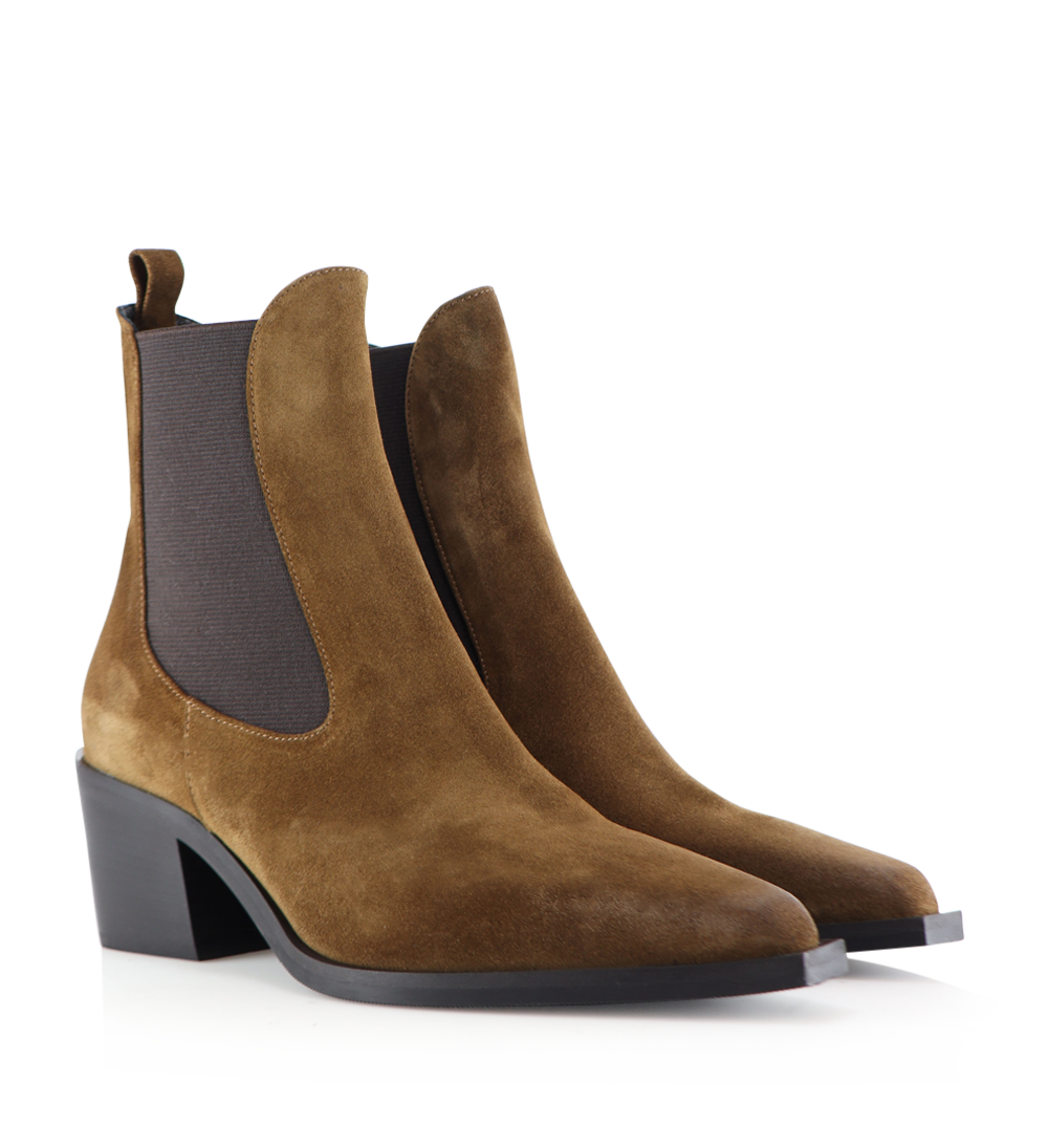 Luna 50 boots, brown suede