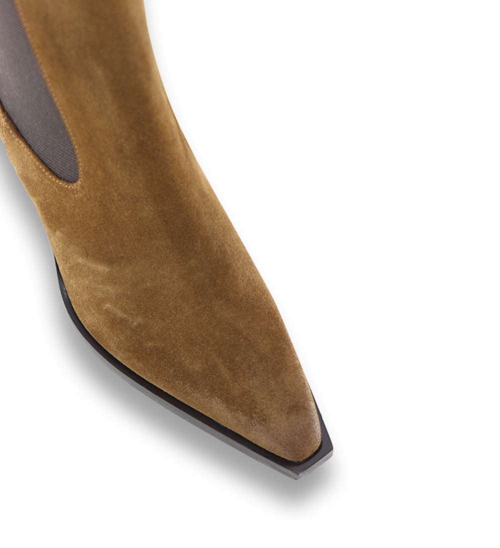 Luna 50 boots, brown suede