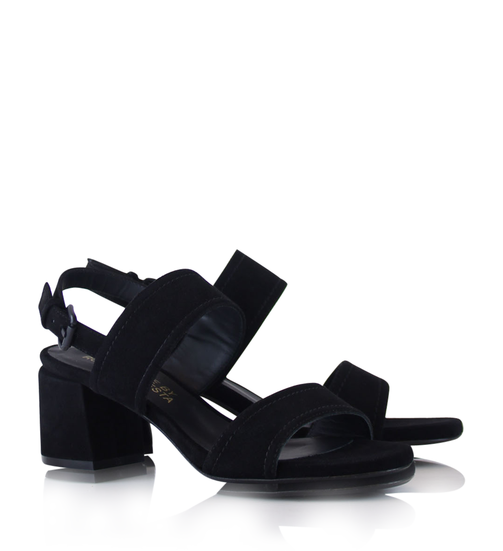 Agnesina sandals, black suede