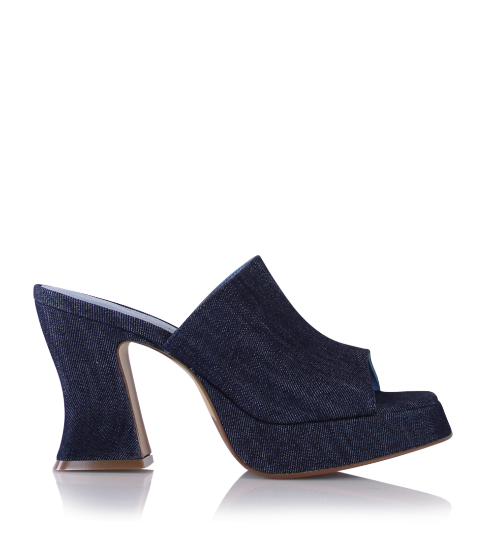 Amara plateau sandals, denim