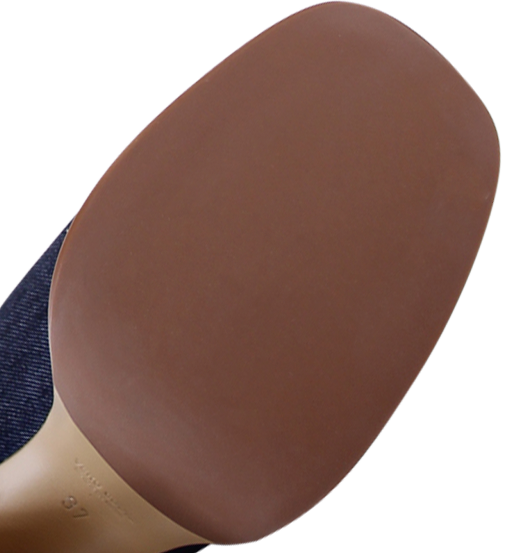 Amara plateau sandaler, denim