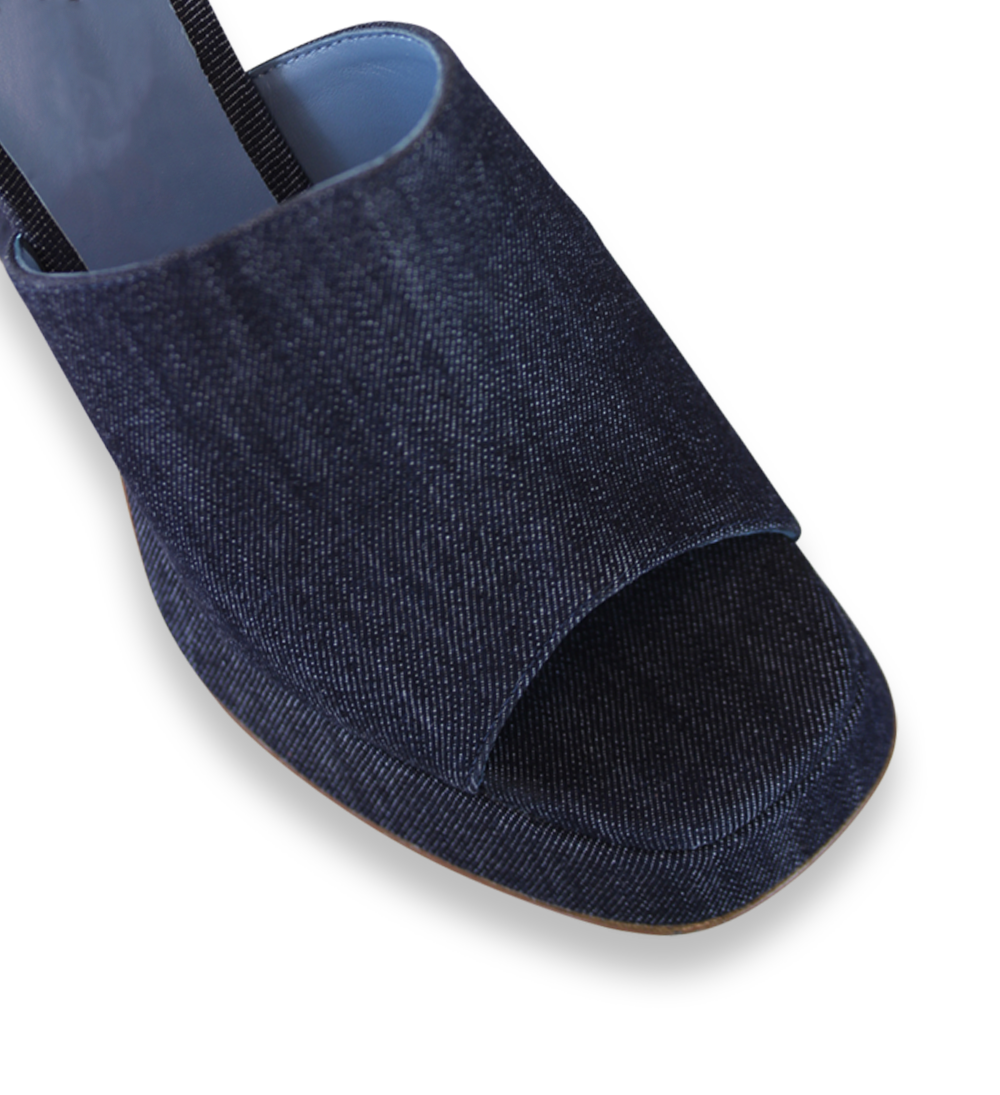 Amara plateau sandals, denim