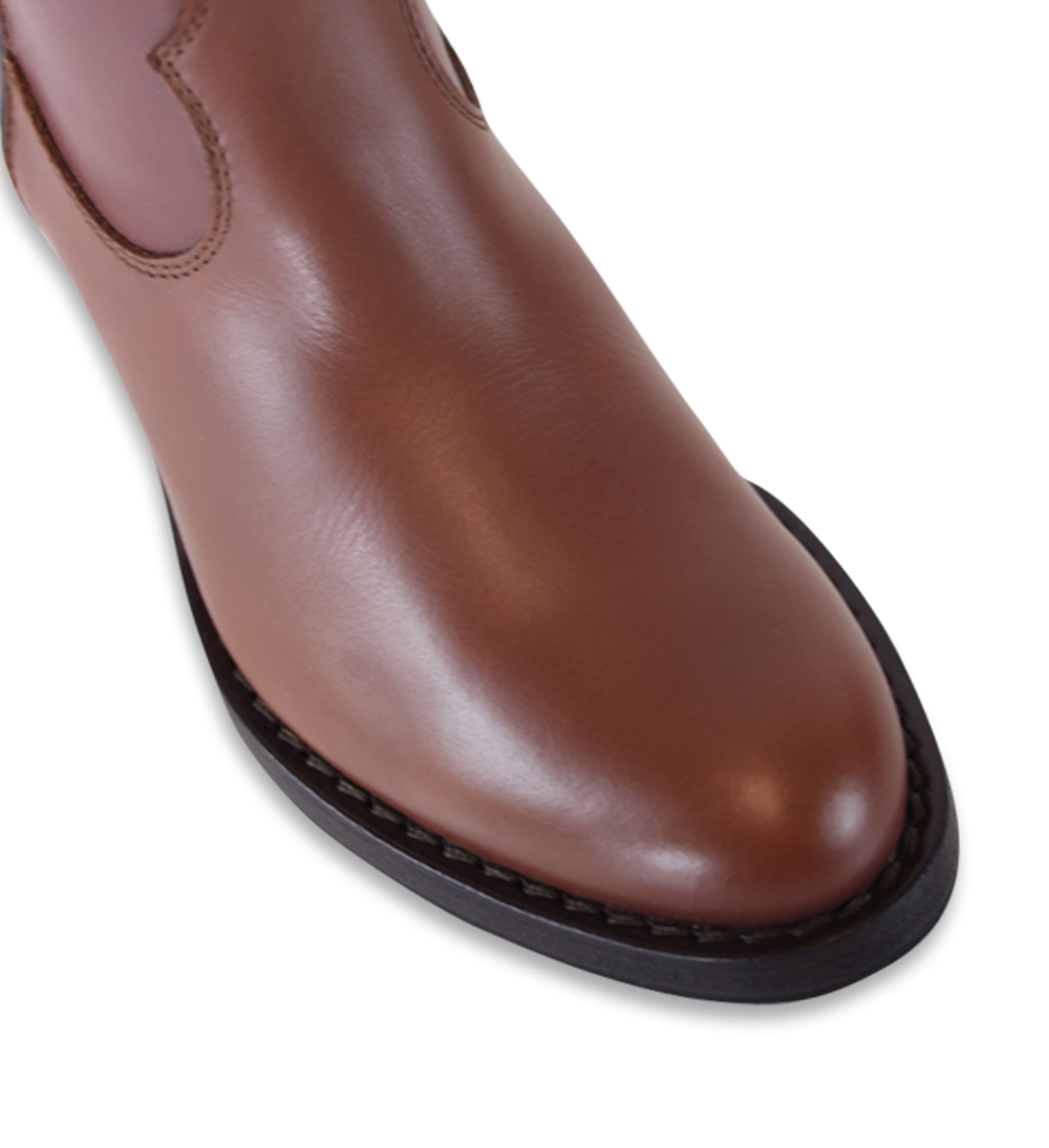 Anna 50 boots, brown leather