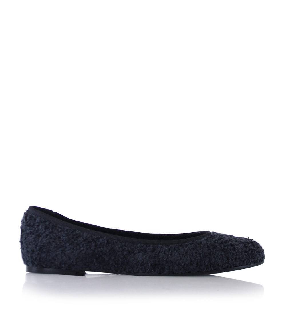 Bella ballerinas, black bouclé