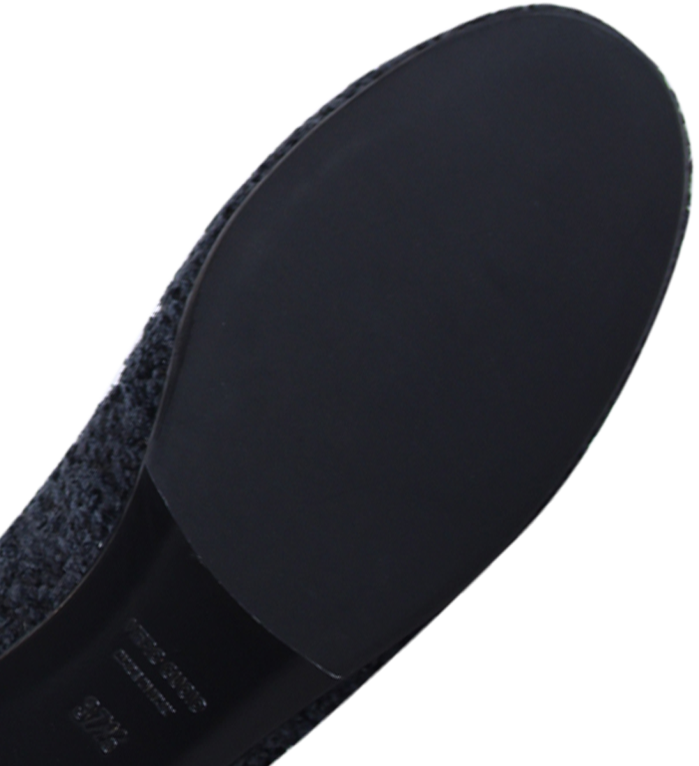 Bella ballerinas, black bouclé