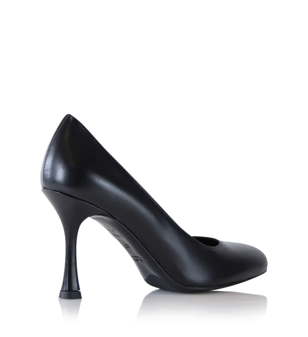 Denise 80 stilettos, black leather