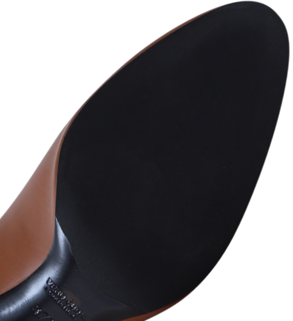 Denise 80 stilettos, cognac leather