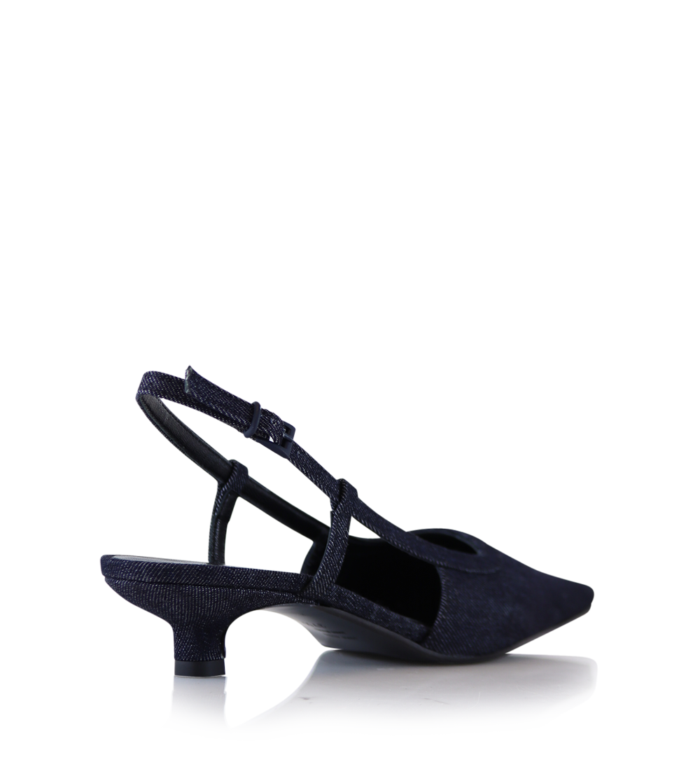 Elena 35 slingback stiletter, denim