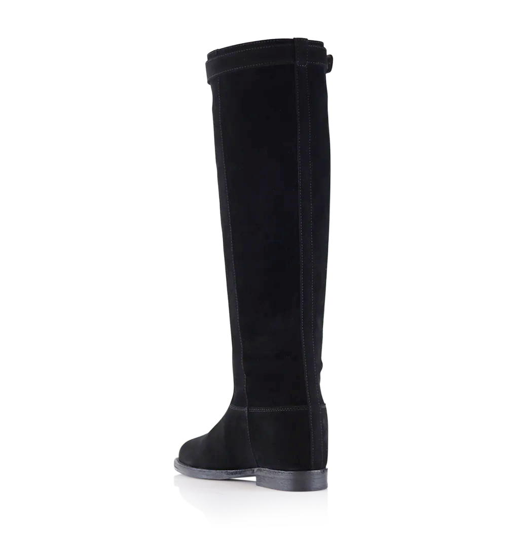 Iris 30 boots, black suede
