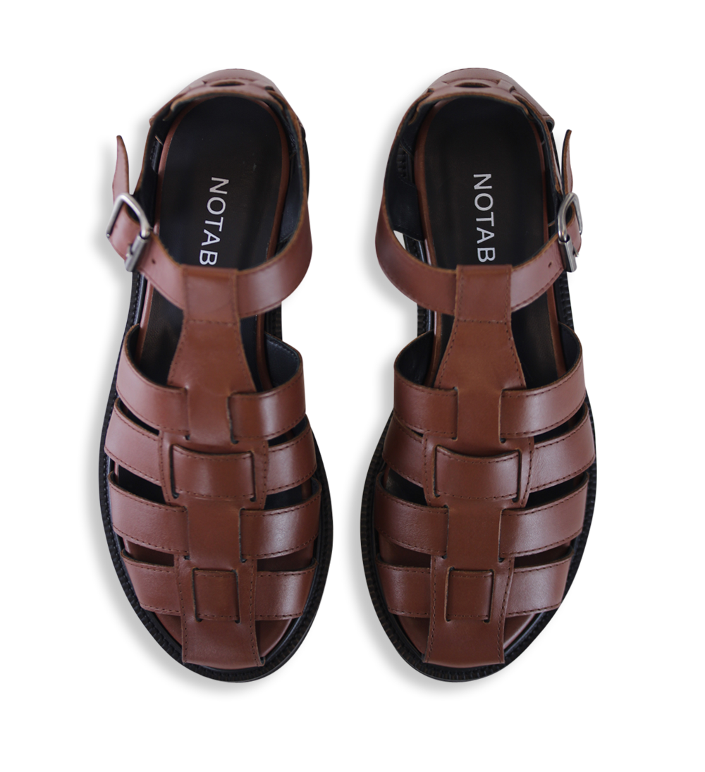 Miuccia sandals, brown leather