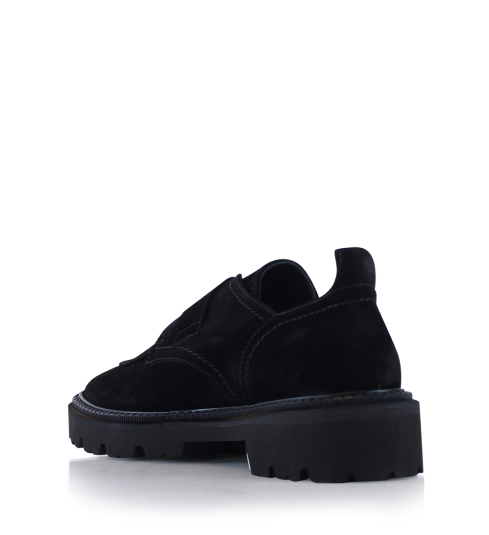 Tenora loafers, sort ruskind