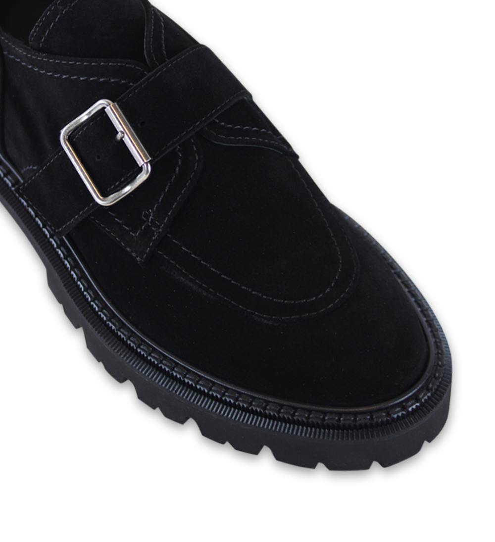 Tenora loafers, sort ruskind