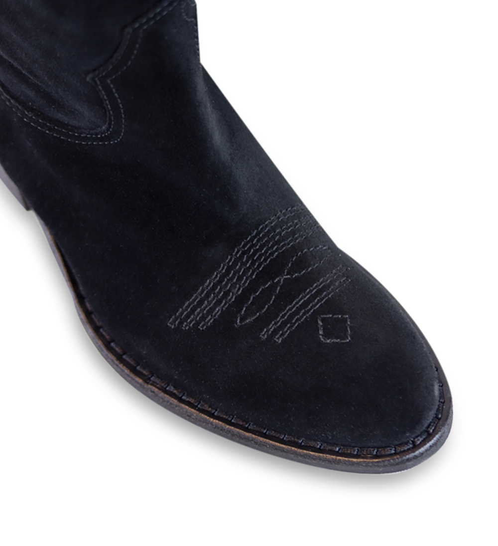 Wynonna cowboy boots, black suede