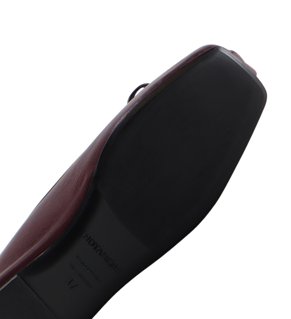 Serena ballerina, bordeaux læder