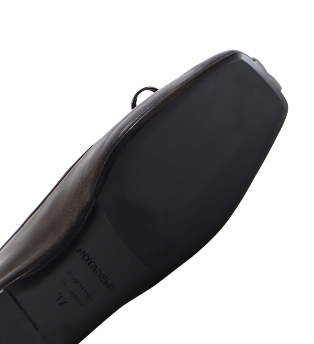 Serena ballerina, mørkebrun læder