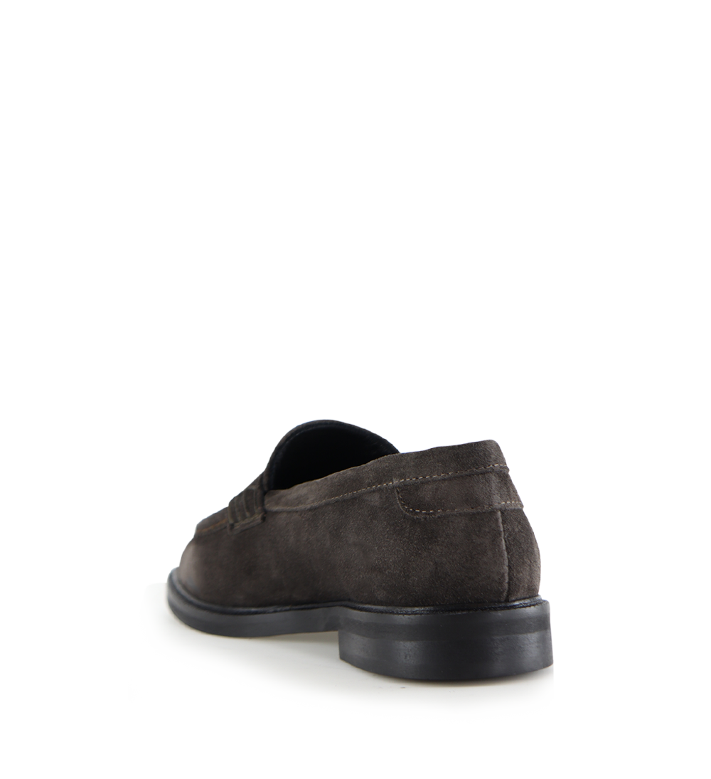 Siena loafers, mørkebrun ruskind