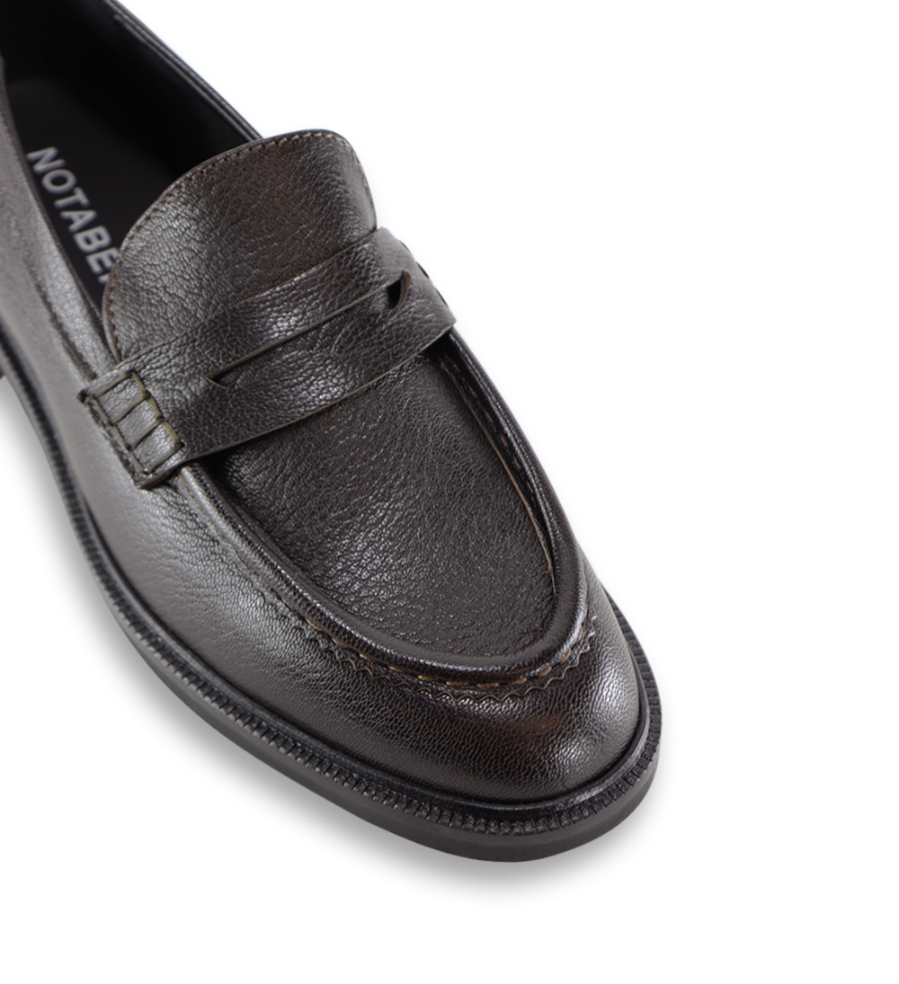 Siena loafers, mørkebrun læder