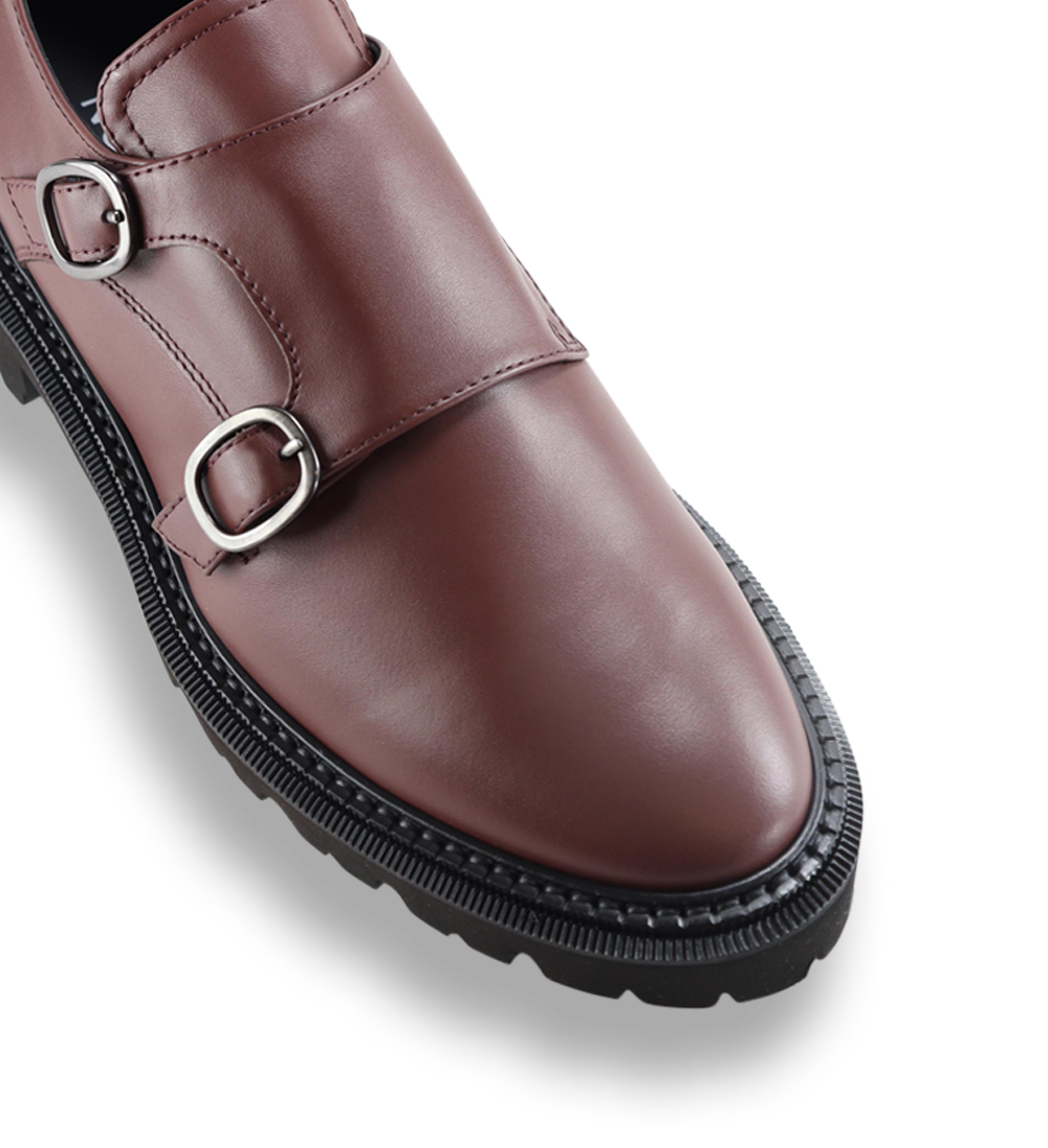 Tanya loafers, kastajne Læder