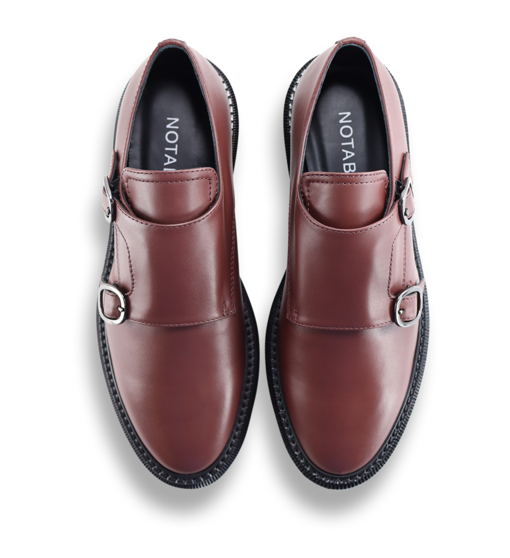Tanya loafers, kastajne Læder