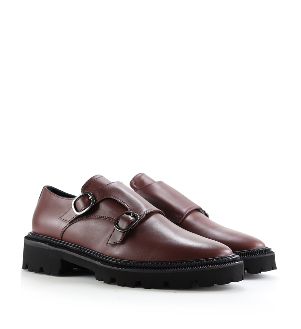 Tanya loafers, kastajne Læder