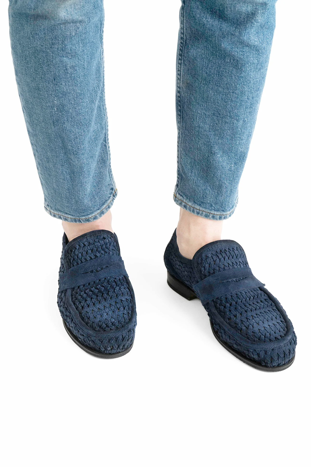 Enrico loafers, blue suede