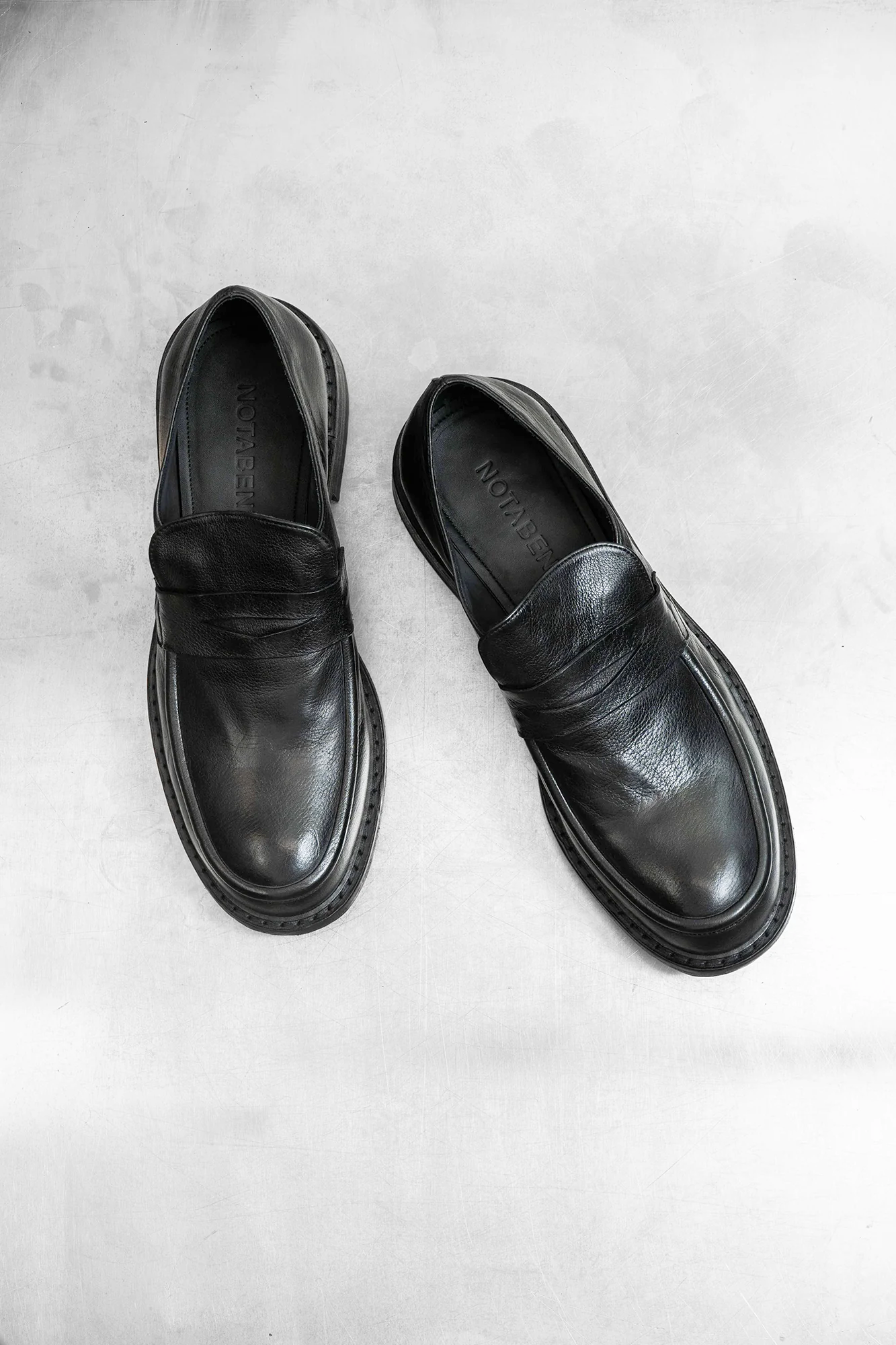 Filippo loafers, sort læder