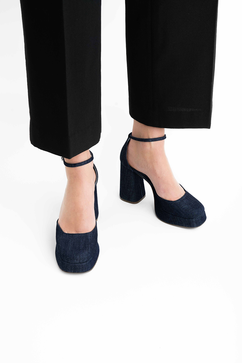 Hedi 100 pumps, denim