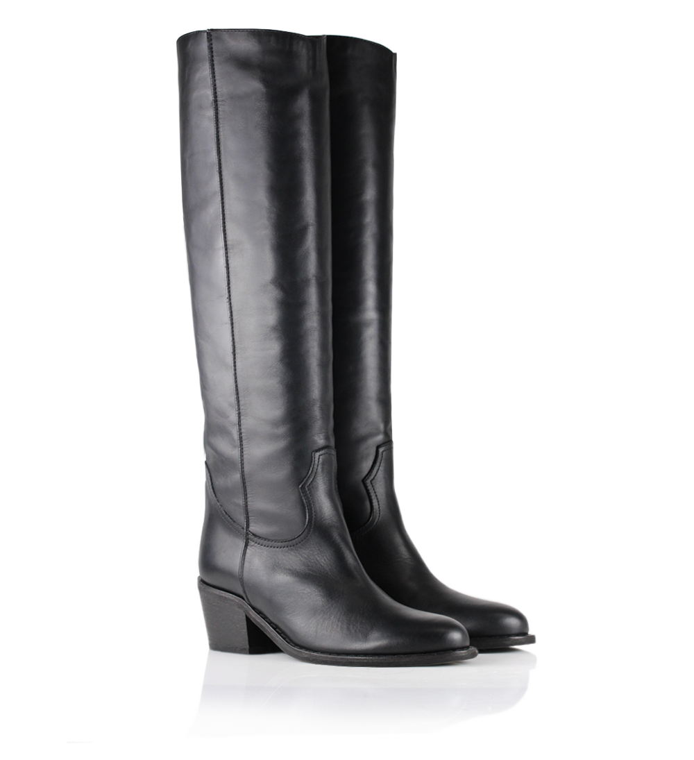 Anca 50 boots, black leather