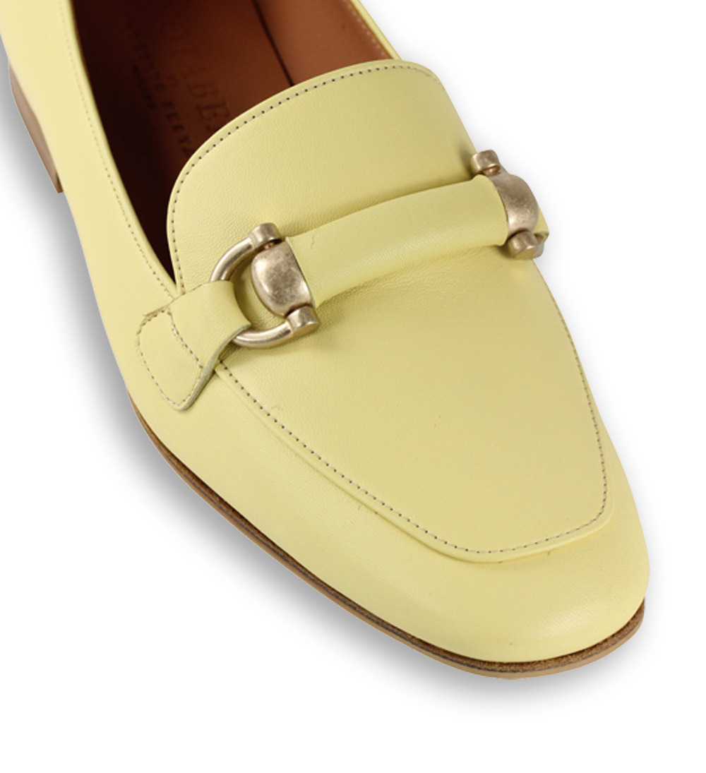 Libby loafers, yellow leather