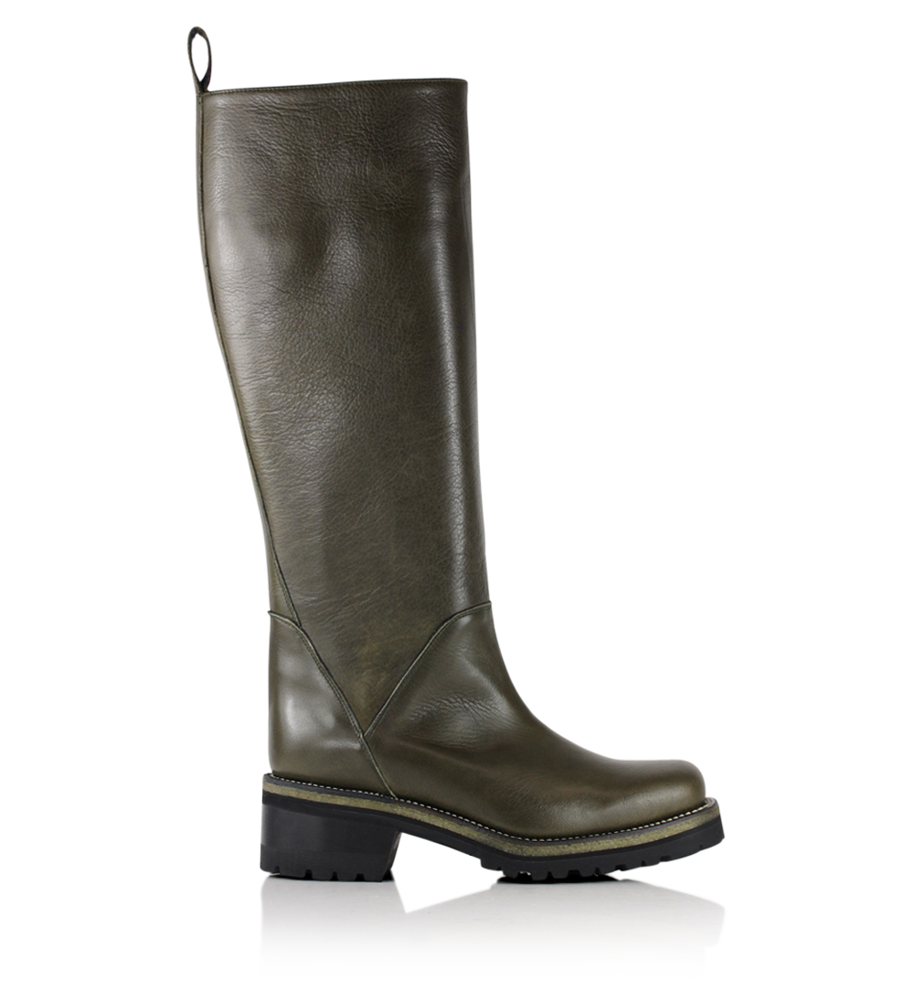 Narfe boots, olive leather