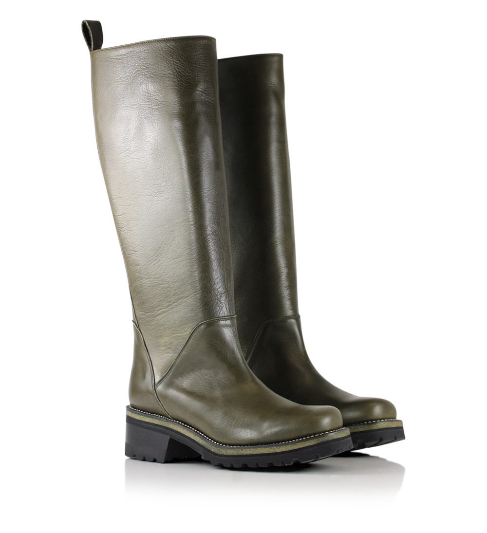 Narfe boots, olive leather