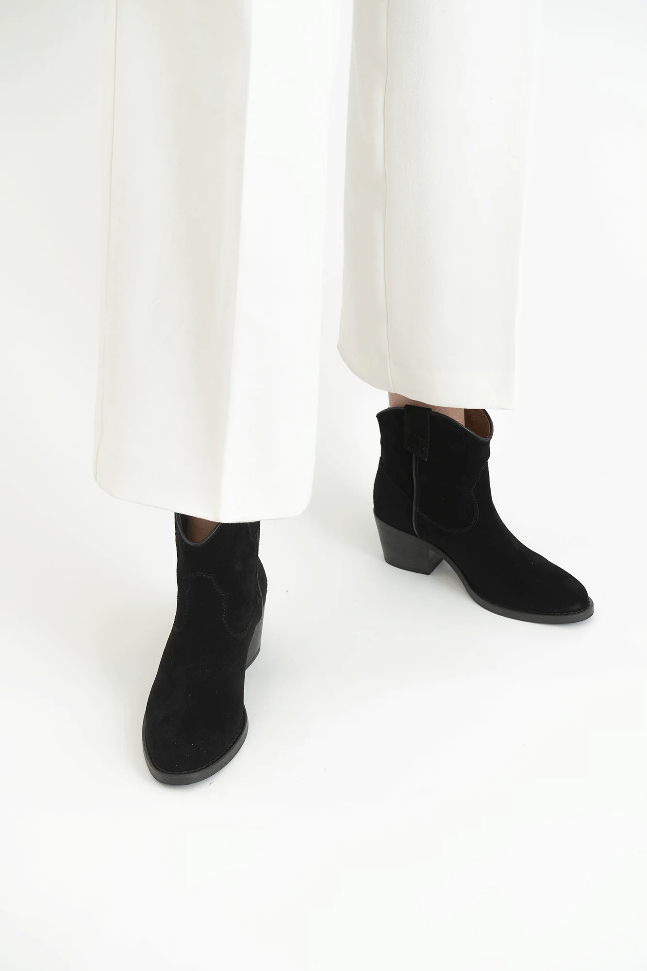 Anna, Black Suede, Boots