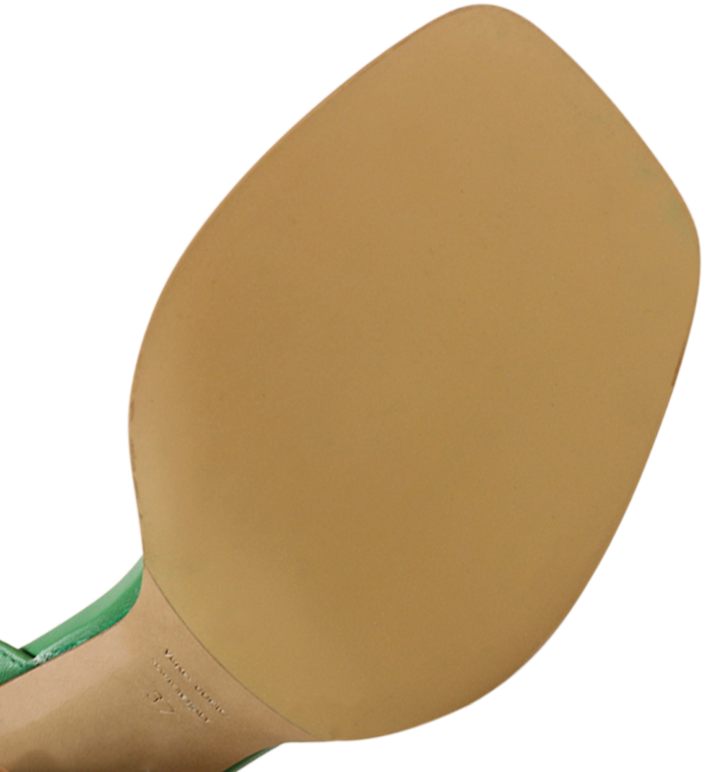Agnes 95 sandals, green leather