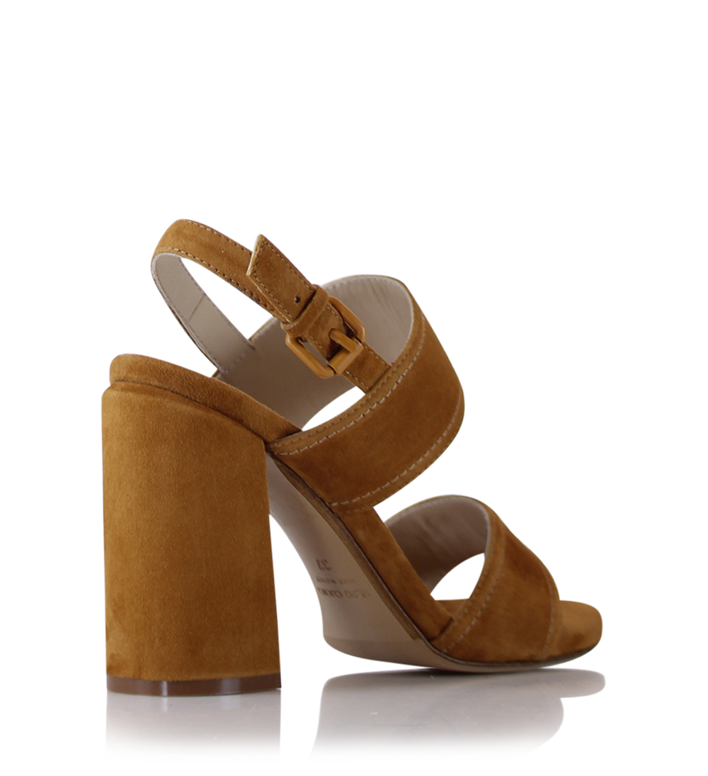 Agnesca 90 sandaler, brun ruskind