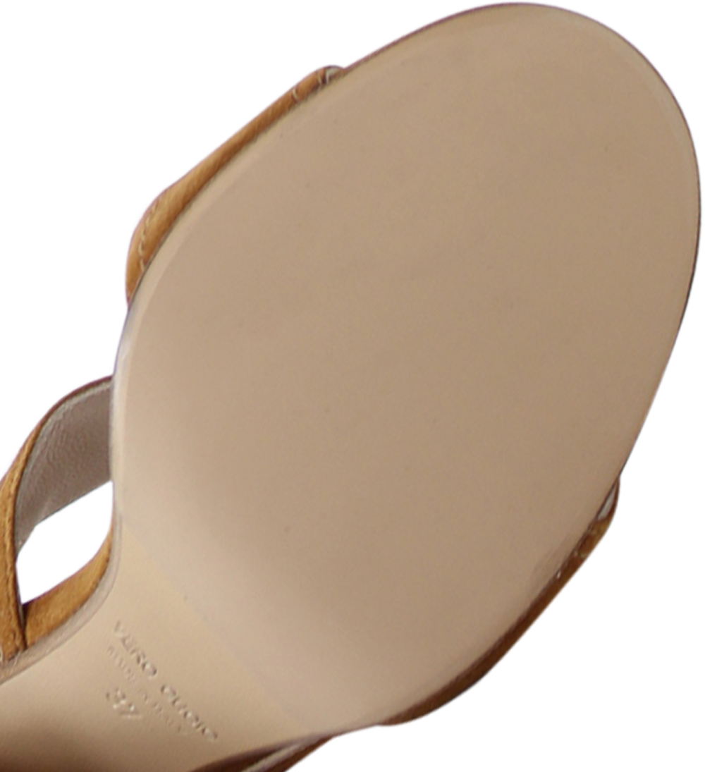 Agnesca 90 sandaler, brun ruskind