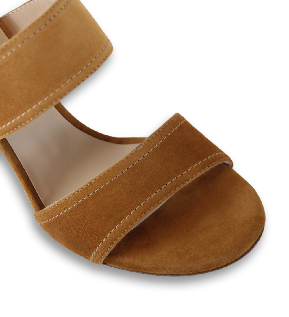 Agnesca 90 sandaler, brun ruskind