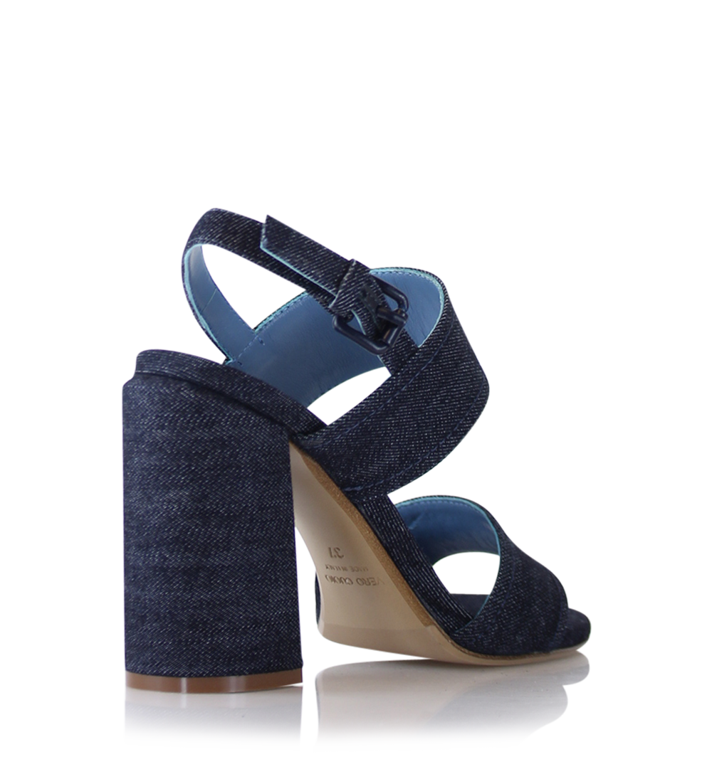 Agnesca 90 sandals, denim