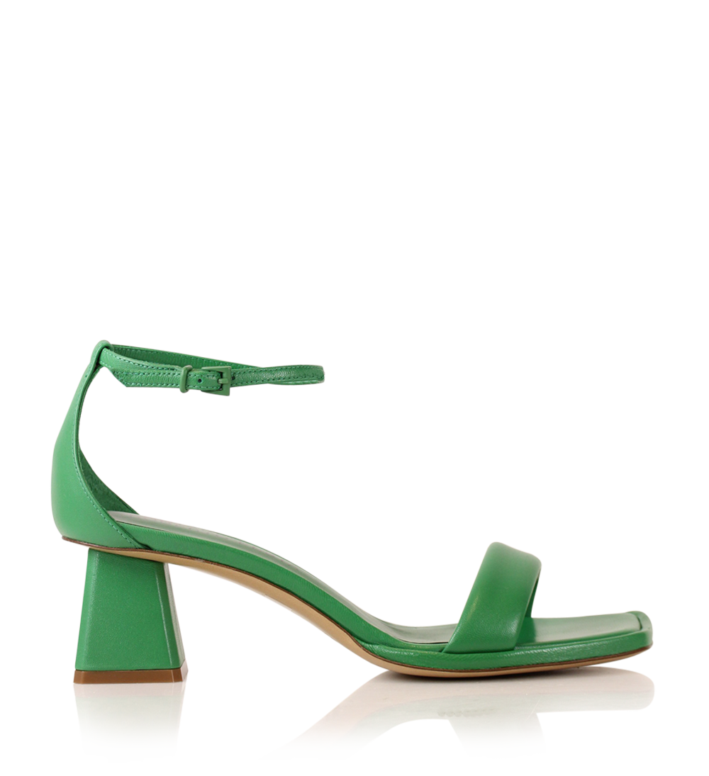 Alba 55 sandals, green leather