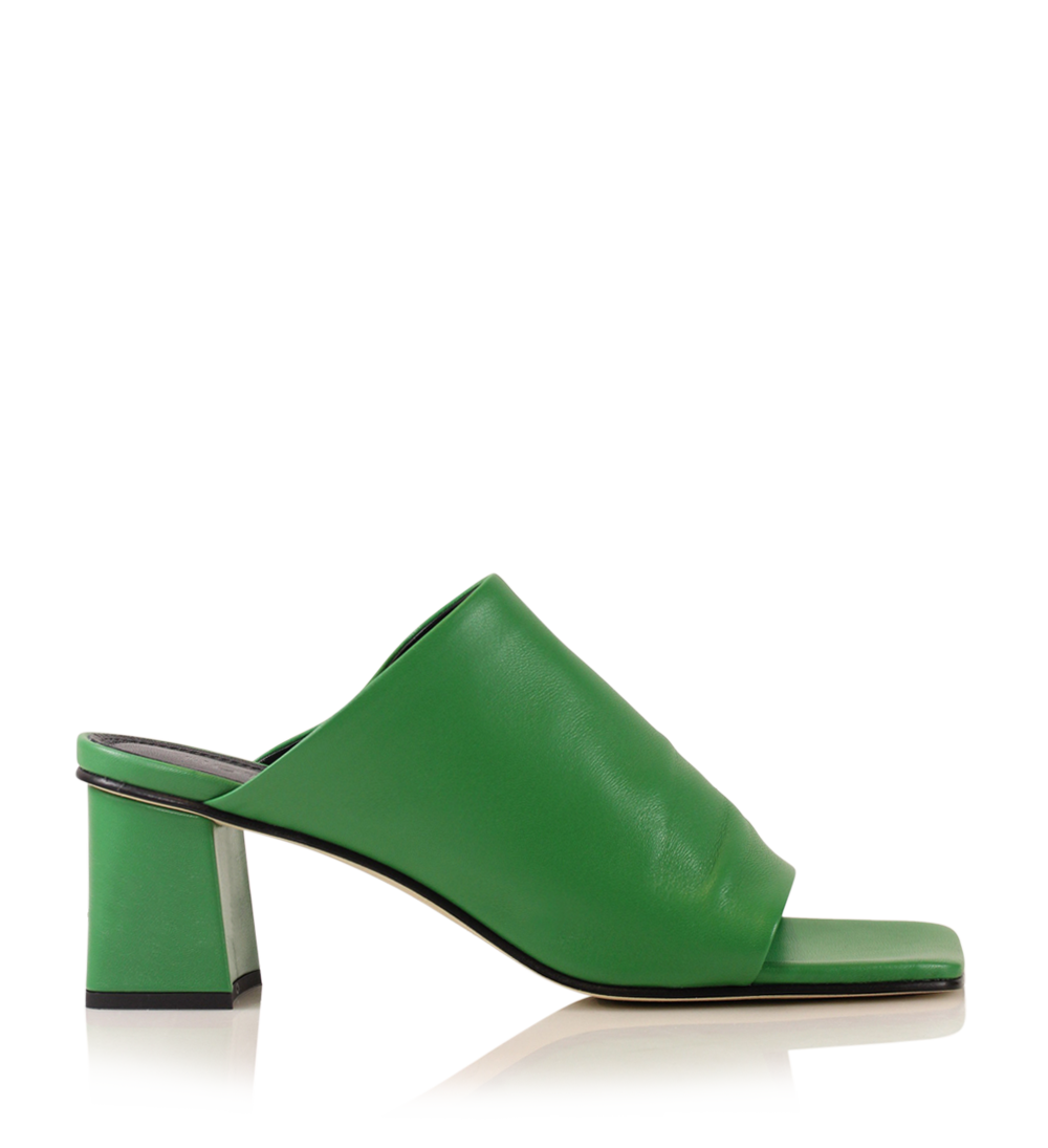 Green mule sandals sale