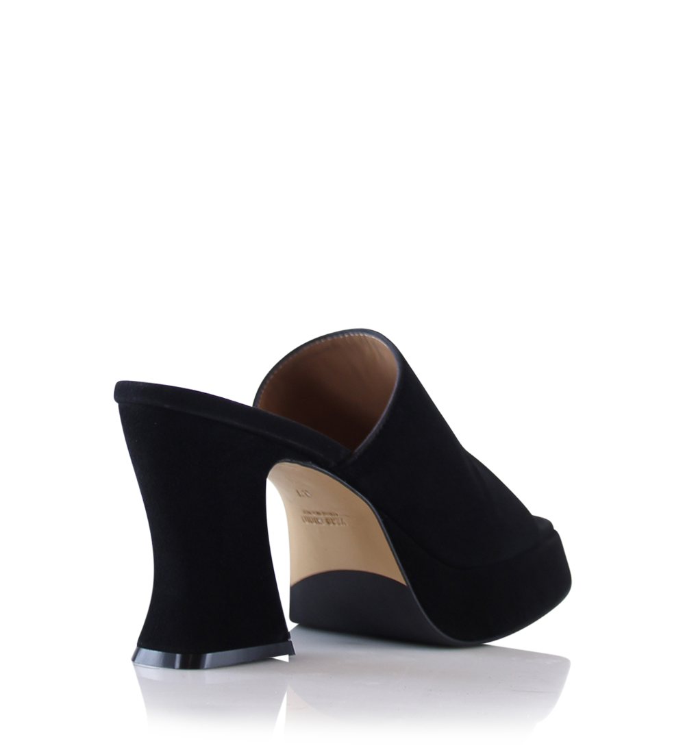 Amara plateau sandals, black suede