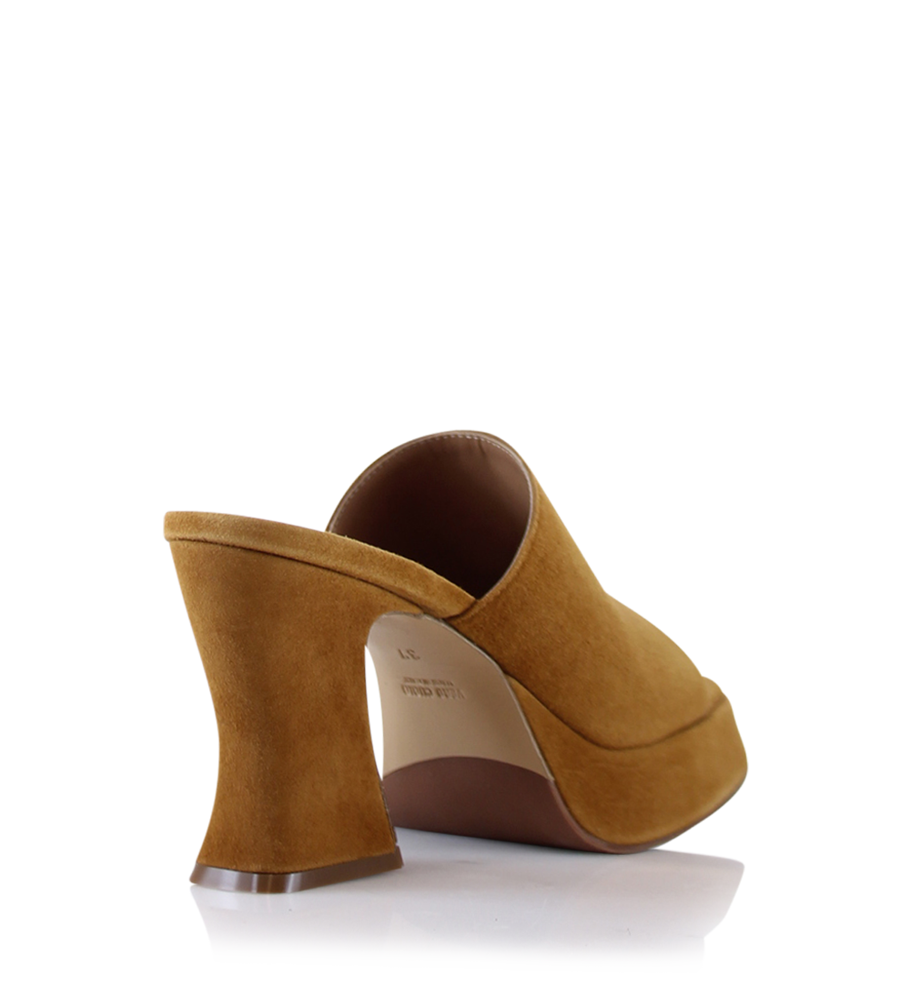 Amara plateau sandaler, brun ruskind