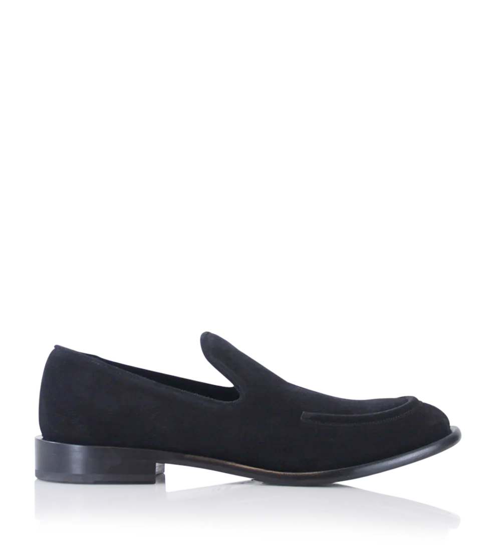 Antonio loafers, sort ruskind