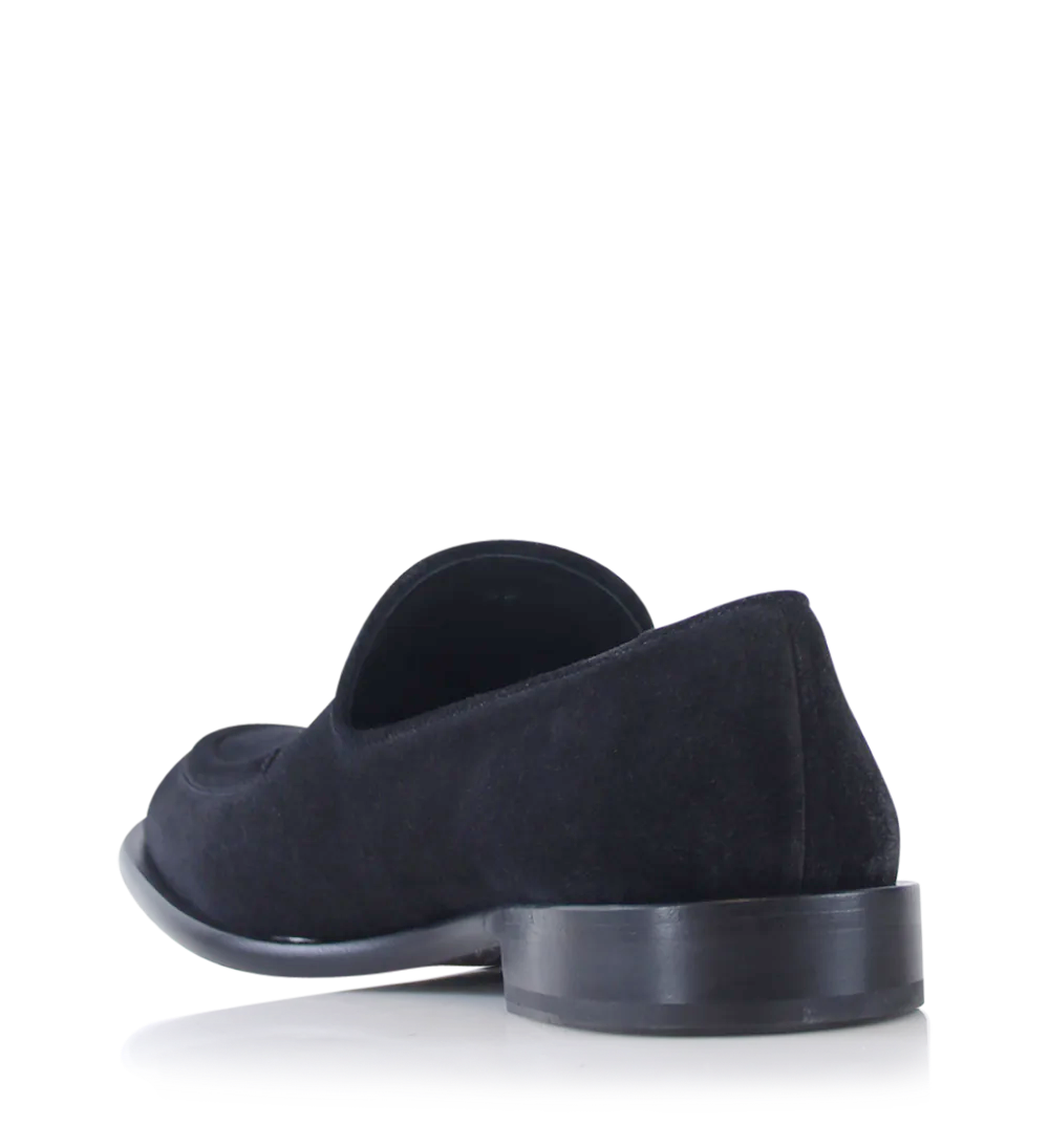 Antonio loafers, sort ruskind