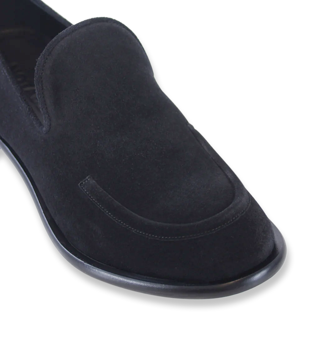 Antonio loafers, sort ruskind