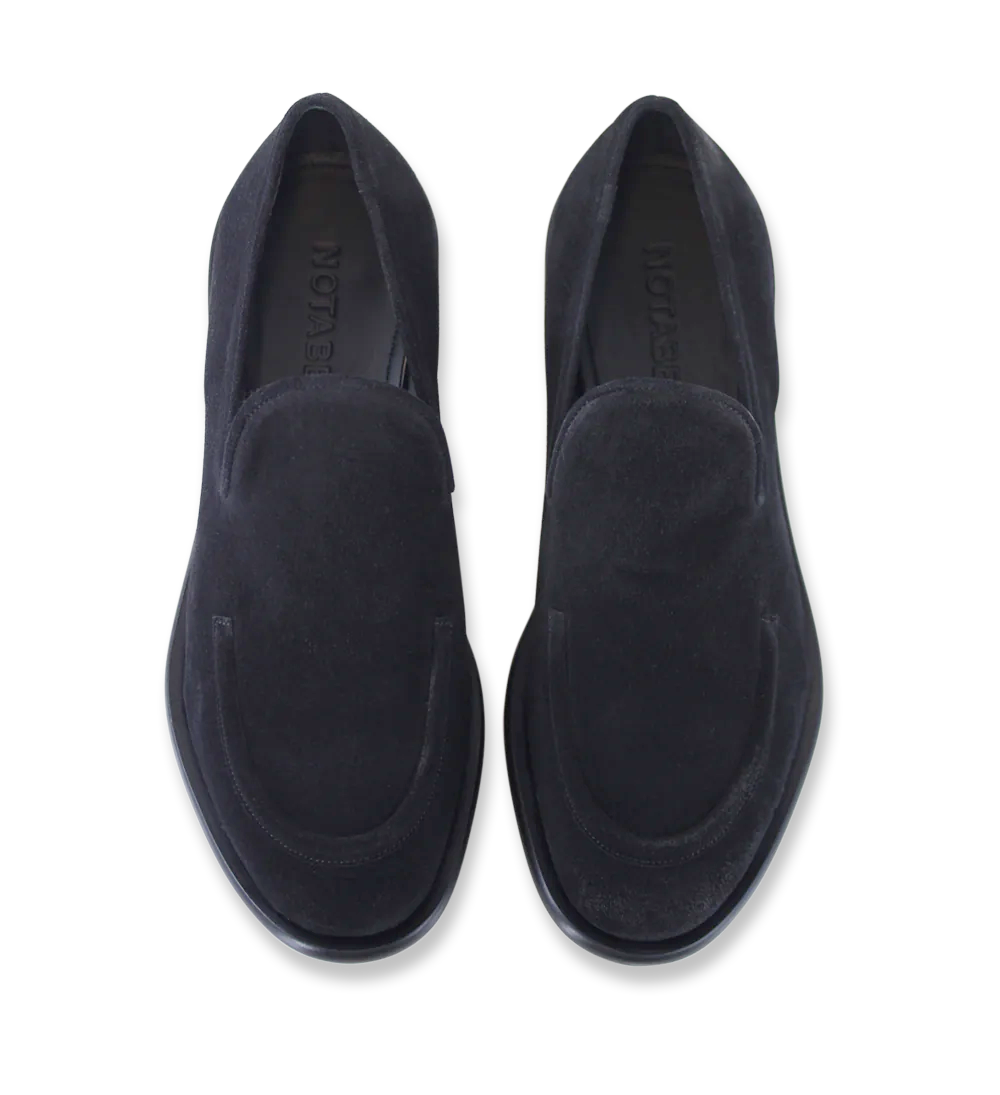 Antonio loafers, sort ruskind