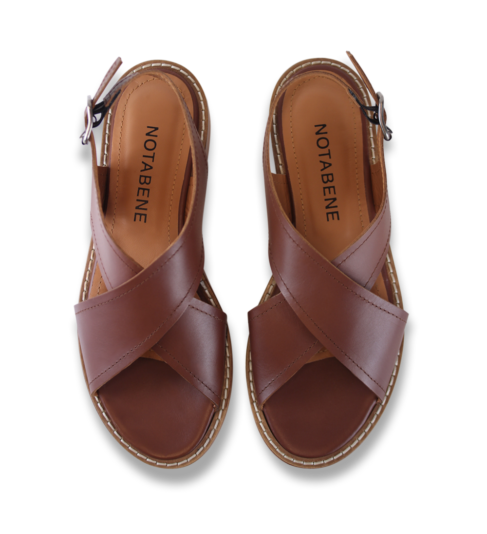 Cindy III sandals, brown leather