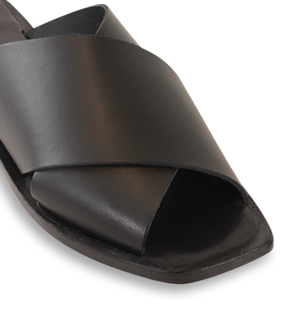 Clara sandals, black leather